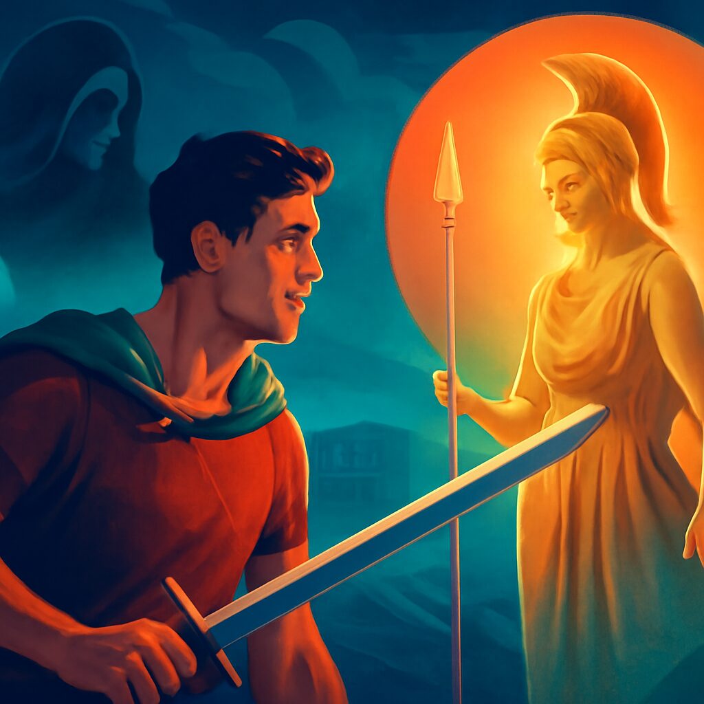 Unraveling Nolan’s Odyssey: Is Athena a Divine Guide or a Ghost of Guilt?
