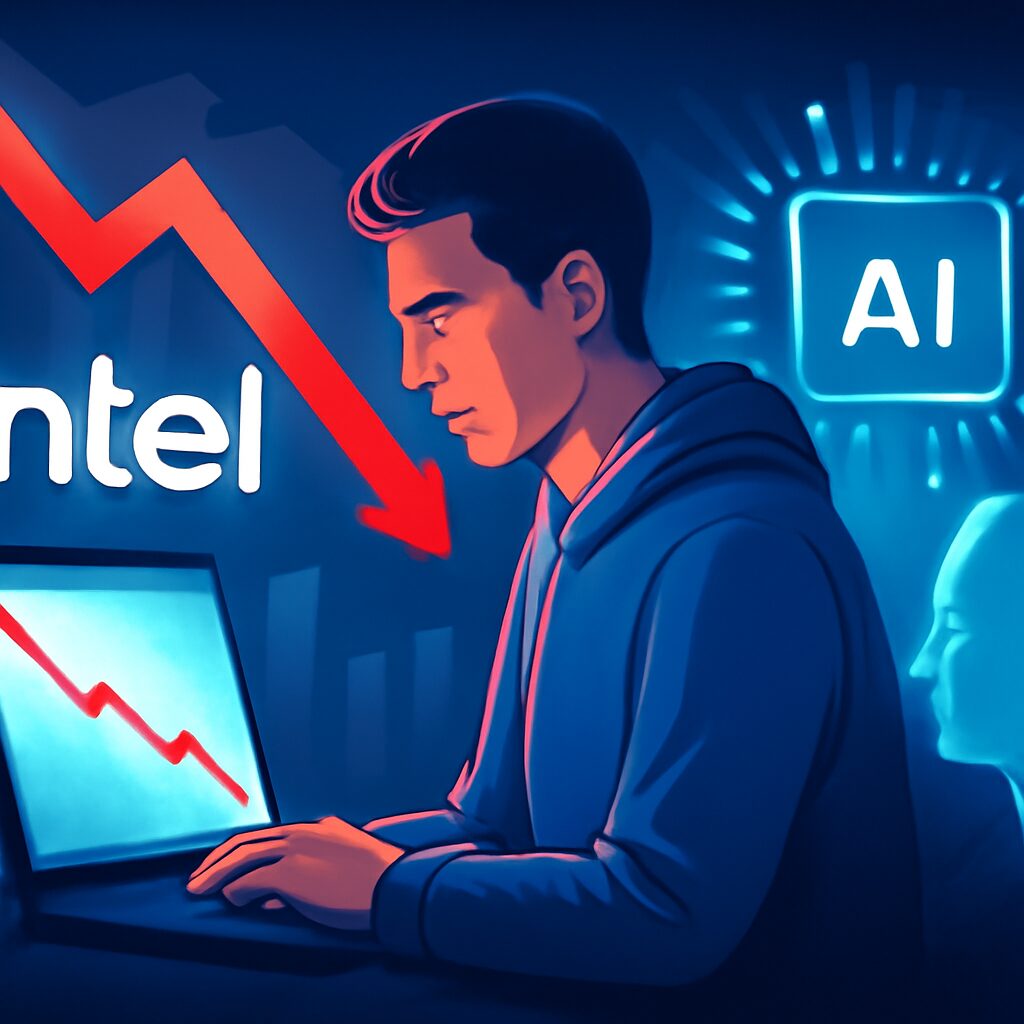 Intel Faces Stock Drop Amid AI Surge and Declining PC Sales